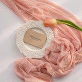 Keketoarrange Pink Cheesecloth Table Runner Easter Spring Boho Rustic