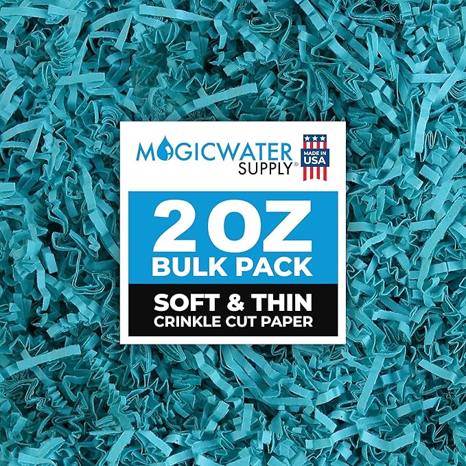 MagicWater Supply - 2 oz - Turquoise - Soft & Thin Crinkle Cut Paper
