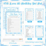 Pasimy 60 Pcs Who Knows the Birthday Girl Best Cards Would She Rather
