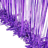 BRAVESHINE Purple Tinsel Foil Fringe Curtains - 2Pcs 3.2x8.2ft Party