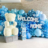 PartyWoo Pearl Light Blue Balloons 100 pcs 5 Inch Baby Pastel Blue