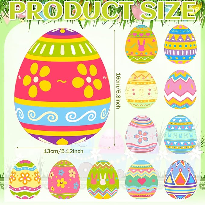 72 Pcs Easter Egg Hanging Swirl Ceiling Decorations Hanging