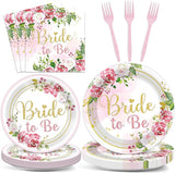 96Pcs Bridal Shower Party Decorations Floral Bride to Be Paper