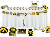 Iowa Hawkeyes Party Supplies for Hawks Football, Birthday Gift,