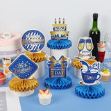 10 Pcs Retirement Party Decorations, Blue Gold Retirement Table