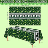 OHOME St Patricks Day Decorations - 2 PCS Shamrock Tablecloth | St