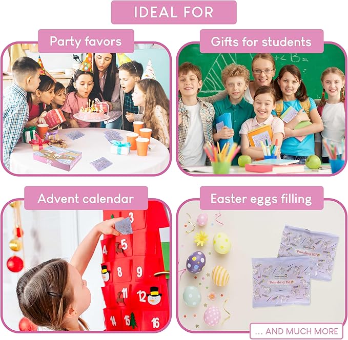 Unicorn Party Favors for Kids Painting Kit Pack 16 Goodie Bags