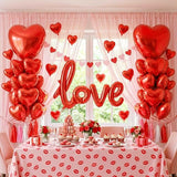 Valentines Day Balloons with Heart Shape love Foil Balloons for