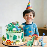 Simpfo 27 PCS Dinosaur Cake Topper Birthday Decorations Set with