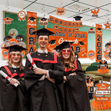 Graduation Decorations 2026 Orange Graduation Party Decor Set include