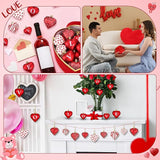 36 Pcs 2 Size 1.8/2.4 inch Valentines Day Heart Ornaments 8