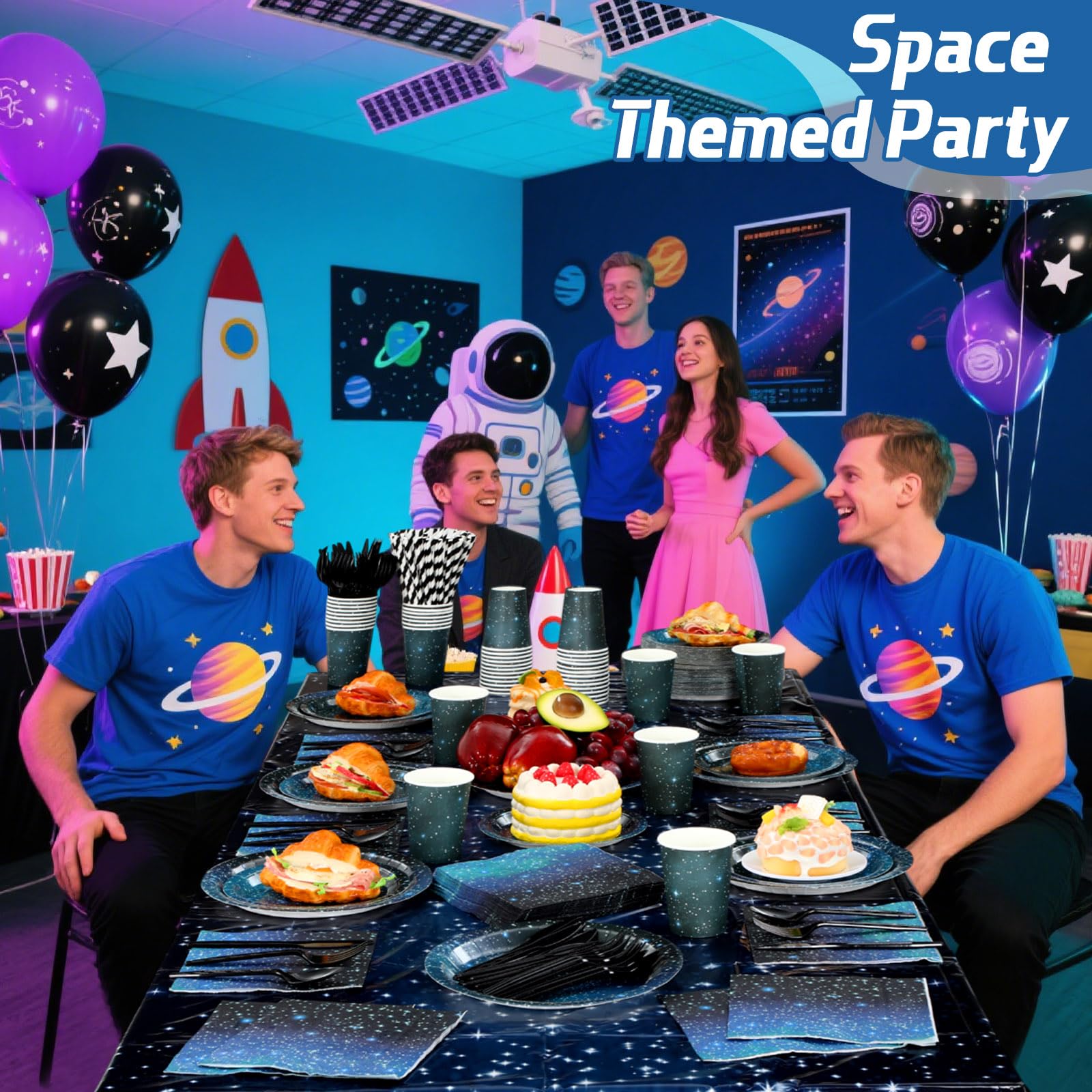 452 Pcs Galaxy Party Decorations for 50, Starry Night Theme
