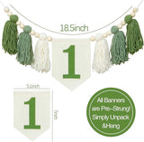 Green Wild One 1st Birthday High Chair Banner First Highchair Banner