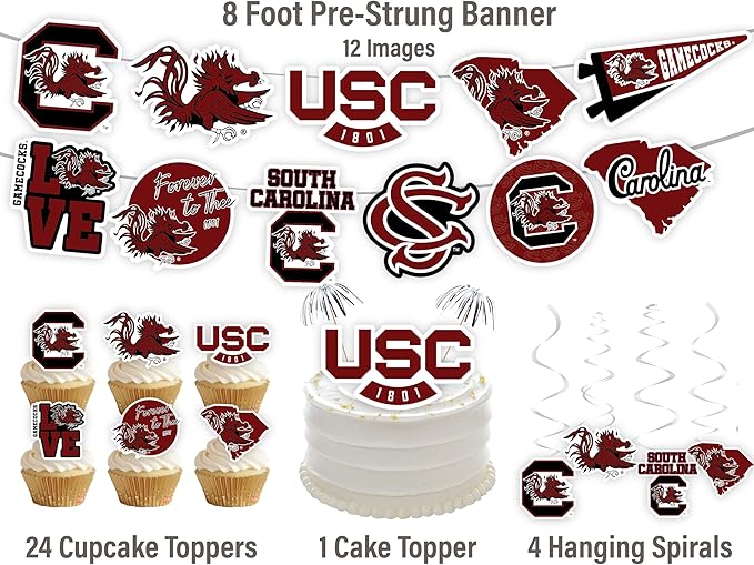 USC Party Supplies for Football, Birthday Gift, Graduation Party
