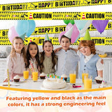 2 Pack Construction Birthday Party Banner Tape 2.36 Inches x 328