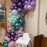 Togvu Mermaid Party Balloon Set, 60 Packs 12 Inches Metallic Purple