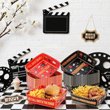 50 Pcs Movie Night Snack Trays Disposable Paper Food Tray Movie