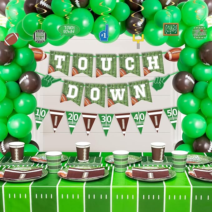 Football Party Decorations 100 Pcs Party Supplies Serve 24 Touch