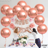Giant Rose Gold Balloons 22 Inch Pack of 12 Rose Gold Foil Balloons