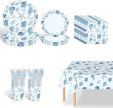 Ocean Seashell Party Plates Supplies Coastal Beach Party Tableware