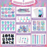 120Pcs Mermaid Party Favors Little Mermaid Pencils Stickers School