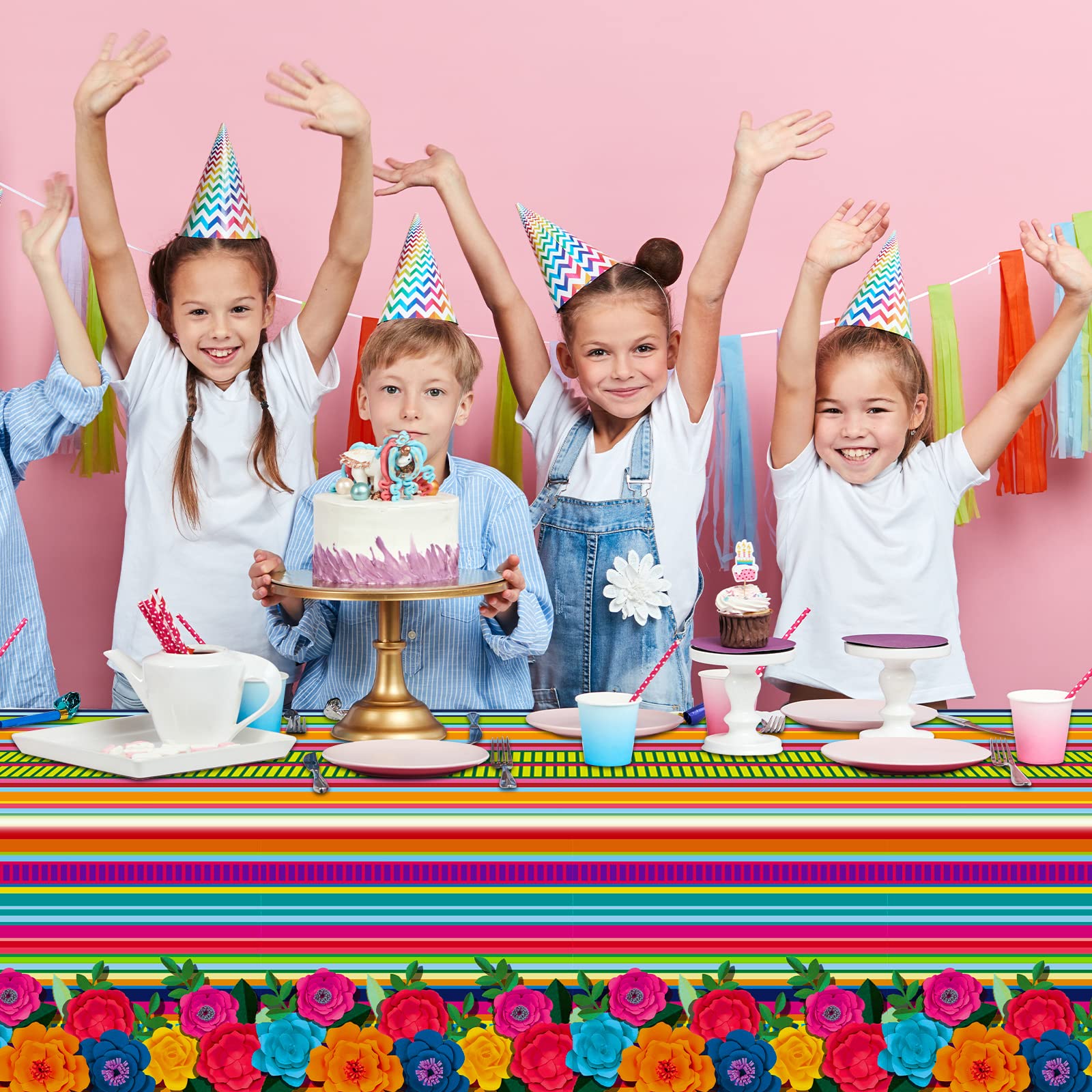 3 Pieces Mexican Fiesta Party Supplies Mexican Theme Tablecloths Fifth