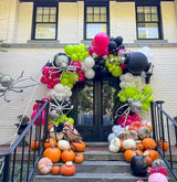 Halloween Balloon Arch Kit Hot Pink Green Black Balloons Garland