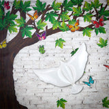 Sumind 4 Pieces Peace Dove Balloons White Memorial Balloons Pigeon