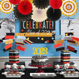 Red Black Gold Casino Theme Party Decorations 33pcs Kits Game Night
