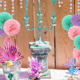 Pink Purple Mint Mermaid Ocean Themed Party Decorations 23pcs Tissue
