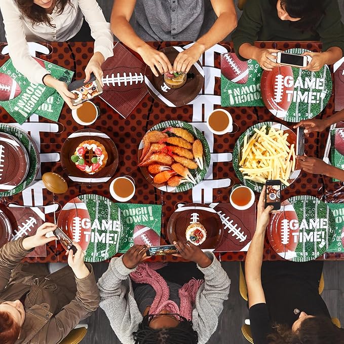 294 Pcs Football Party Decorations Serve 50 Including Paper Plates