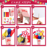 Weekgrat 6 Sets Circus Carnival Party Centerpieces Decorations Circus