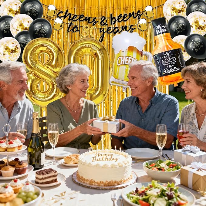 80th Birthday Decorations Cheers to 80 Years Party Decorations for