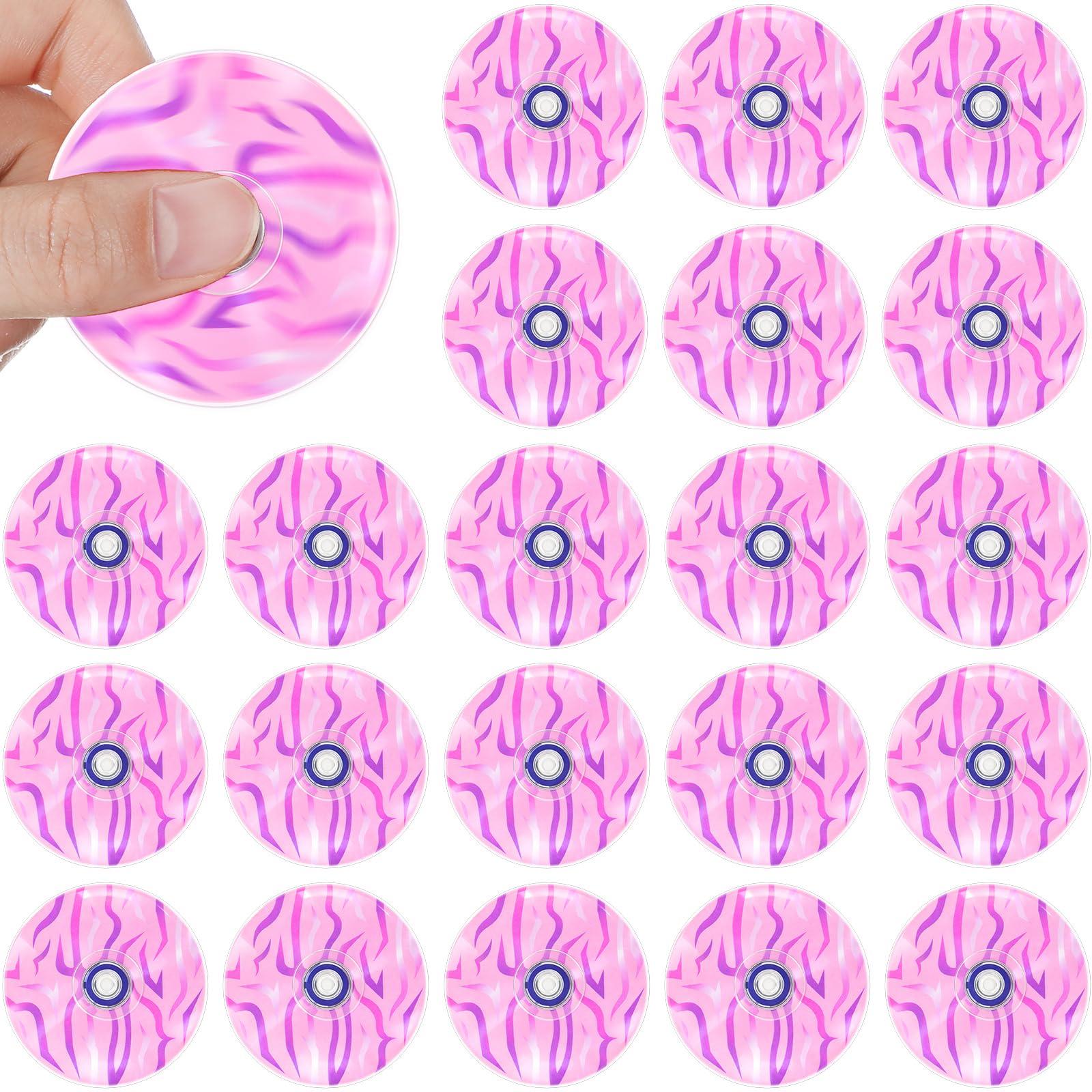 Sotiff 24 Pcs Kpop Party Favors Mini Fidget Spinners Bulk, Pink Kpop