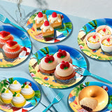 96 Pcs Beach Party Supplies Summer Beach Plates and Napkins Set