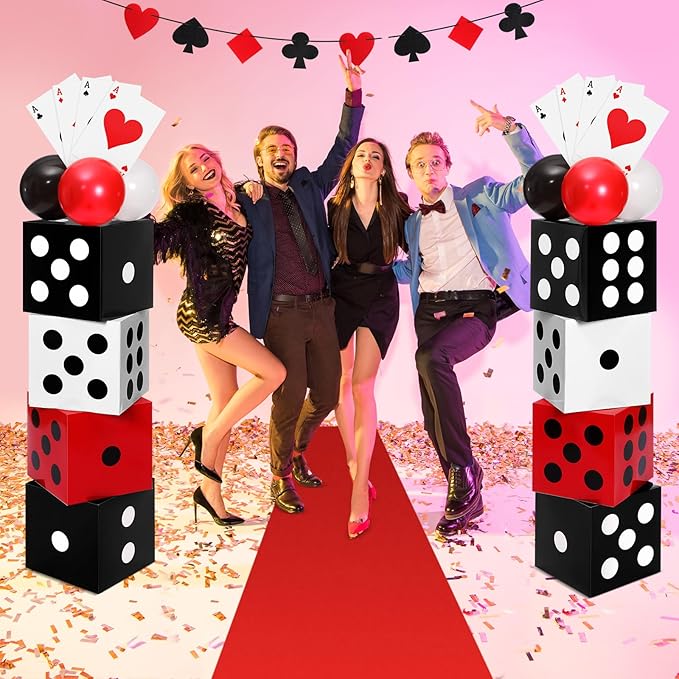 52 Pcs Casino Themed Decorations Set Game Casino Night Entryway Door