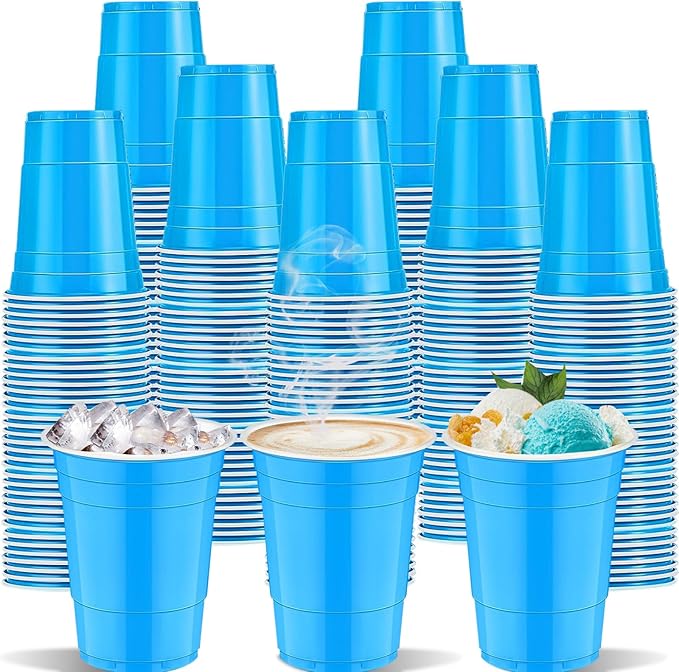 120 pcs 12 oz lake blue plastic cups Gender Reveal Plastic cups blue