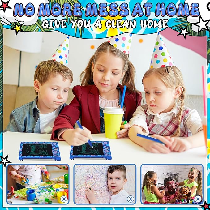 12 Pack Hawaiian Party Favors LCD Writing Tablet for Kids 4.4 Inch