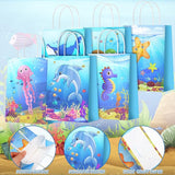 24 Pcs Under the Sea Party Favor Bags Goodie Ocean Gift Paper Bags
