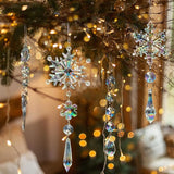 GuassLee 18pcs Crystal Christmas Tree Ornaments - Iridescent Acrylic