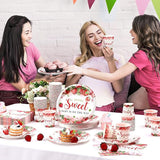 200 Pcs Strawberry Baby Shower Paper Plates Napkins Cups Baby Shower
