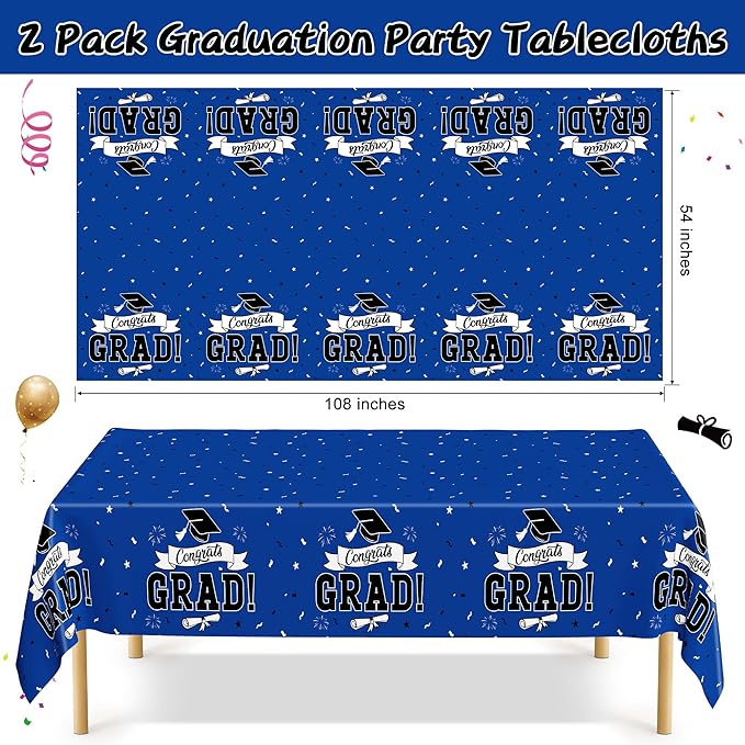 QZYL 2 PCS Graduation Decorations 2026, 108" X 54" Blue Graduation