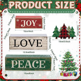 4 Pcs Christmas Table Decor Christmas Tree Centerpiece Joy Peace