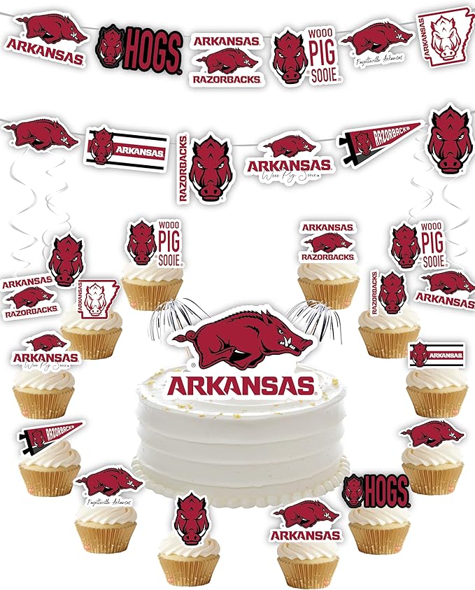 University of Arkansas Party Supplies for Football, Birthday Gift,