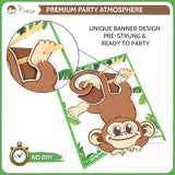 Monkey Birthday Banner Monkey Party Decorations Jungle Birthday