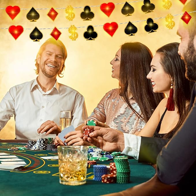 Casino Theme Party Decorations Las Vegas Party Supplies 20 LED 10 ft