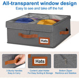 Dofilachy 2-in-1 Stackable Hat Storage for Baseball Caps with Clear