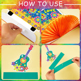 Nezyo 12 Pcs Tie Dye Hippie Party Honeycomb Centerpieces Decorations