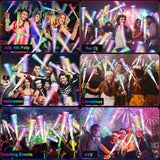 SHQDD 200PCS Glow Fiber Optic Sticks, LED Light Wands, Glow in The