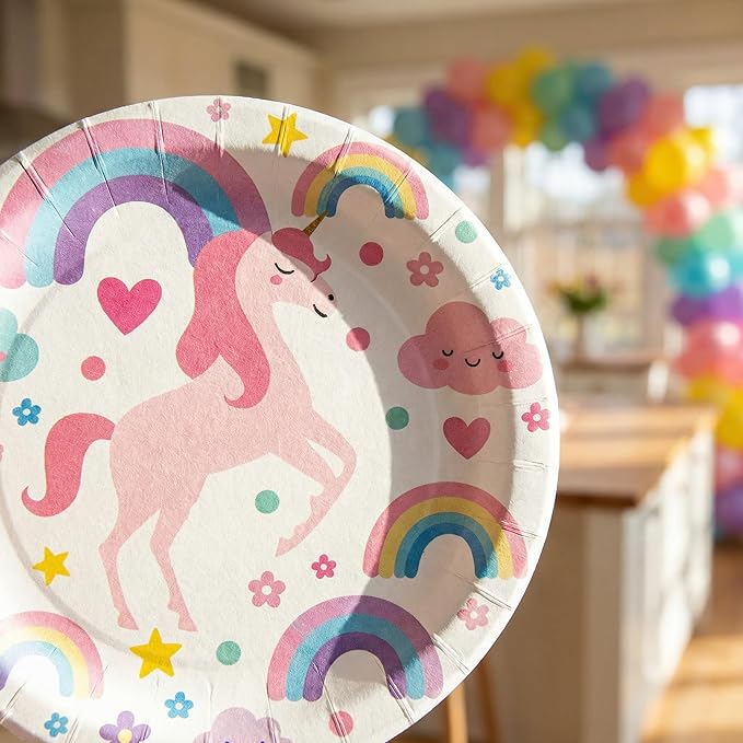 Unicorn Themed Party Decorations Supplies Rainbow Unicorn Themed